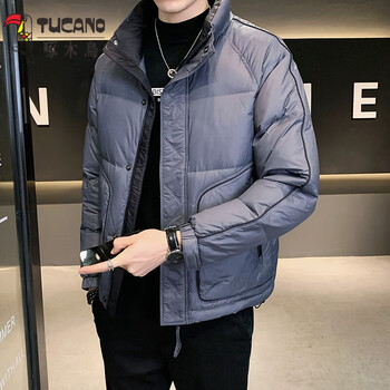 啄木鸟tucano羽绒服男2023年新款潮流帅气轻薄短款潮牌冬装衣服加厚