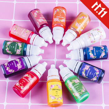 坎凌ab胶水晶滴胶diy材料包套装环氧树脂胶手工diy烟灰缸硅胶模具uv胶 二代色精13色