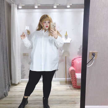 camalgori加肥加大加宽职业白衬衫女200特大码胖mm宽松显瘦300斤遮肉