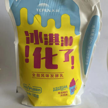 天润新疆酸奶风味发酵乳爱克林原味酸奶180g 冰淇淋味12袋