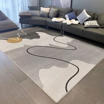 客厅地毯轻奢高级感免洗 北欧轻奢客厅地毯茶几卧室满铺床边毯厂家