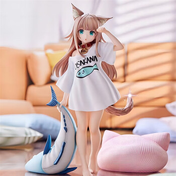 千百嘉粉手办站姿美少女猫娘黄豆粉动漫二次元女孩桌面机箱摆件站姿