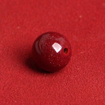 天然朱砂珠子单个散珠子圆珠原矿紫金砂砂手工编织串配件 紫金砂18mm
