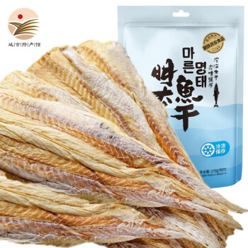 鑫味明 延边明太鱼干 海鲜干货宣板手撕鳕鱼干延边特产 【明太鱼宣板278克*1袋】