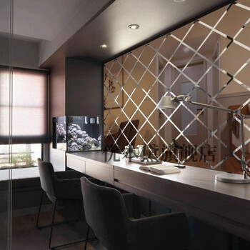 优本黛镜子全身贴墙亚克力3d立体镜面墙贴自粘创意客餐厅电视背景墙