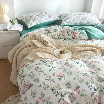 雅芳婷床上用品四件套 雅芳婷棉四件套网红全棉三·件套1.5m/1.