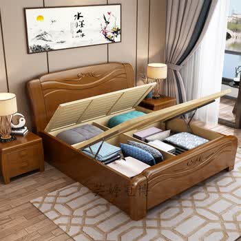 一米八大床实木床12米一米二五八橡木床135m15宽18米成老人家用床单人