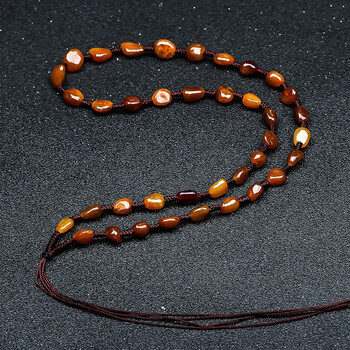 藏玉瑶   和田玉挂绳 男女士款项链挂绳玉珠链 款十一{宽珠+全色}