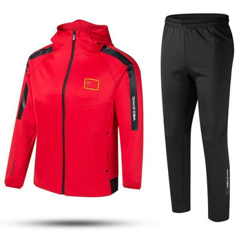 队运动服套装男女武术教练体育生运动员训练国服定制 59-1809-红色 xs