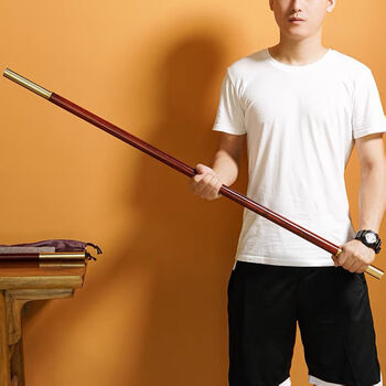 紫檀木武术棍健身棍长棍红木棍子齐眉棍太极棍鞭杆魔杖 可发货 紫檀木