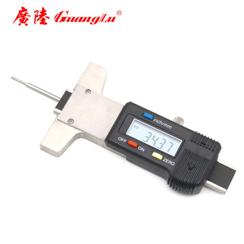 广陆guanglu 轮胎花纹数显深度卡尺0-30mm 电子数显刻度尺游标卡尺测量尺子