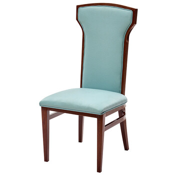 新中式餐椅饭店包厢酒店宴会椅现代简约古典铁艺火锅餐厅靠背椅子