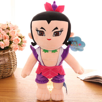 同款金刚公仔葫芦兄弟毛绒玩具男孩睡觉布娃娃抱枕生日礼物 紫色七娃