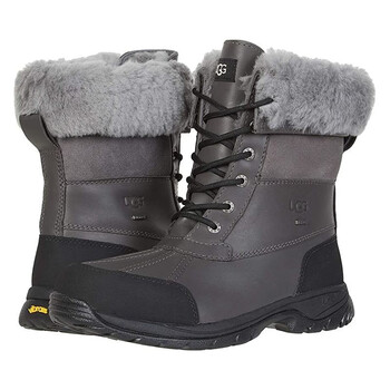 ugg男雪地靴冬季保暖 中筒真皮羊毛柔软休闲防滑防水防风 羊羔绒衬里