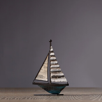 舒咖美式创意帆船模型玩具办公室轻奢摆件客厅玄关家居装饰品桌面摆设