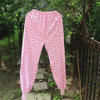 中青年人秋裤秋衣加肥加大棉宽松秋裤老式高腰加长秋裤男女新年粉花