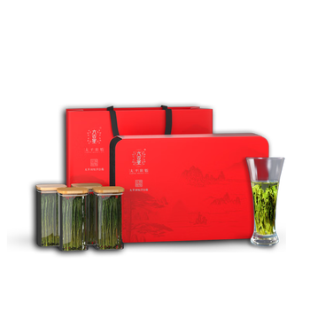 六百里特级太平猴魁2023节日送礼五岳礼盒含礼袋100g瓶装新老包装随机发