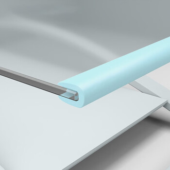 玻璃护角防撞条桌子防撞护角防磕碰保护套直角防撞软天蓝色2米4个角