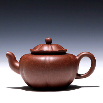工匠时光 【陶源】宜兴名家陶建 纯全手工紫砂壶茶壶 鲨鱼皮 荷瓣玲珑