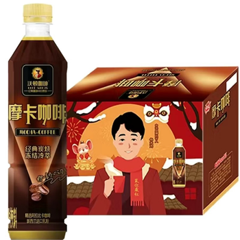 中沃zhongwo新货即饮咖啡饮料中沃沃顿浓咖啡拿铁摩卡咖啡饮品420ml