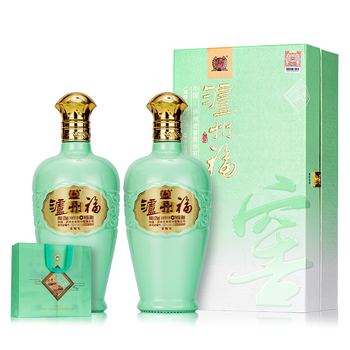 泸州老窖股份出品 泸州福酒 紫陶装 纯粮浓香型白酒 52度 500mL 2瓶