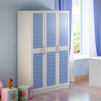尚心家儿童衣柜两门衣橱平开门卧室组合浅蓝色粉色三门四门衣柜浅蓝色