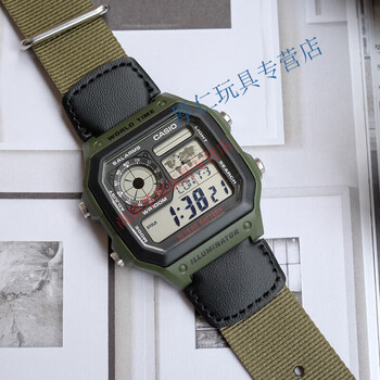 卡西欧运动手表复古学生户外方形电子男表ae1200whd1a1ae1200whb3b军