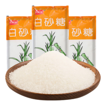 蔗甜甜一级白砂糖300g批发白糖袋装幼白沙糖糖粉细砂糖烘焙食糖300g4