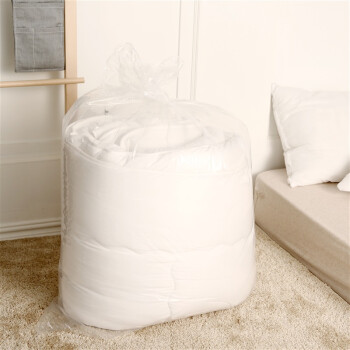 京唐 加厚被子整理袋棉被衣物特大透明塑料平口防水防尘收纳袋搬家打包袋 白色100*110cm平口 20个