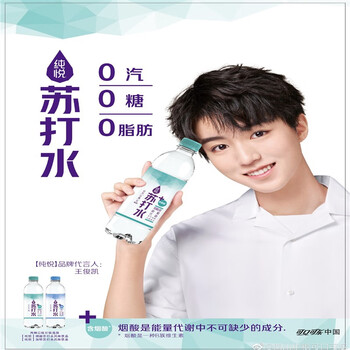 0碱性苏打水450ml*15瓶烟酸含锌0脂苏打水饮品整箱 纯悦烟酸450ml*15