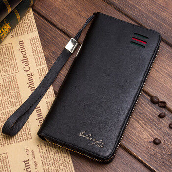 酷奇袋鼠kuqidaishu酷奇男士钱包男长款手拿包个性休闲青年拉链皮夹大