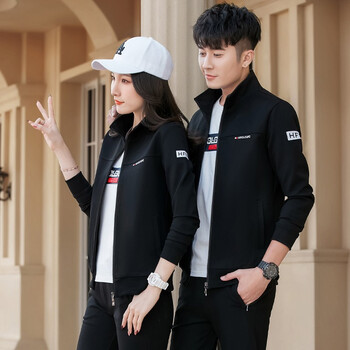 凡古拉套装男春秋2023新款韩版潮流帅气搭配一套衣服情侣卫衣休闲运动服 黑色 男XL/116-135斤