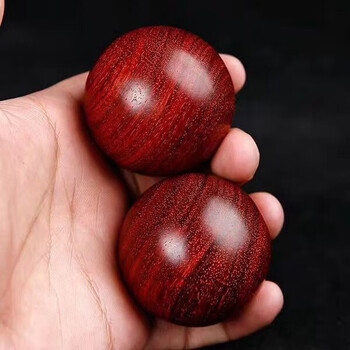 小叶紫檀保健球木健身手球木雕手把件按摩球球文玩木质手玩球手转球一