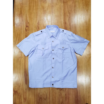 佐名仕警训夏季执勤短袖衬衫男女保安服半袖衬衣工作服交通蓝色夏装