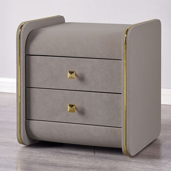 小米阳光软包床头柜简约现代迷你小型轻奢科技布免安装北欧卧室床边置