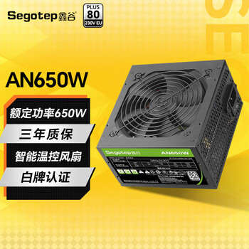 鑫谷（segotep） 650W电源台式机电源（80plus白牌/双CPU供电/主动式PFC） 白牌650W AN650W电源