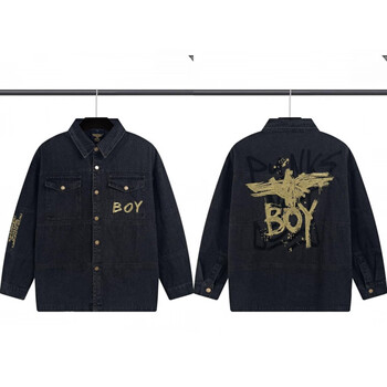 century boy世纪男孩22新款秋冬男女情侣同款boy外套老鹰刺绣涂鸦宽松