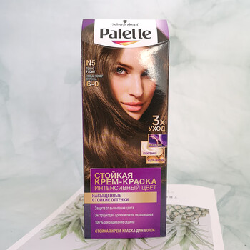 选优品俄罗斯施华蔻染发剂膏植物遮白发无氨持久长效头发染色n5深褐色