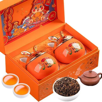 尚茶令金骏眉红茶150g*2罐 金兔陶瓷礼盒装 特级茶叶武夷山桐木关高山