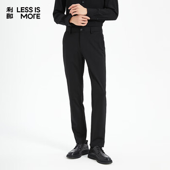 利郎青年商务男裤【商场同款】休闲裤男弹力桑蚕丝通勤长裤Q5CXK003 黑色 32 (170/80A)