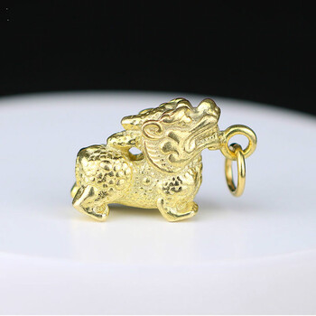 手工纯铜实心瑞兽麒麟钥匙扣挂件汽车腰挂黄铜钥匙链吊坠创意礼品瑞兽