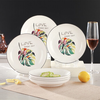 【景德镇16头家用舍香绿茶餐具】