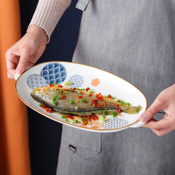 洁雅杰陶瓷鱼盘中式蒸鱼盘子价格趋势预测，夺人眼球的品质保证