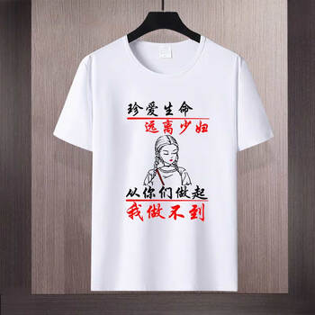 远离少妇一身正气系列短袖t恤男士夏季恶搞创意幽默潮流文字衣服 我做