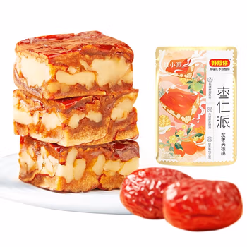 好想你枣仁派198g枣夹核桃红枣夹心灰枣新疆特产零食红小派198g*3袋