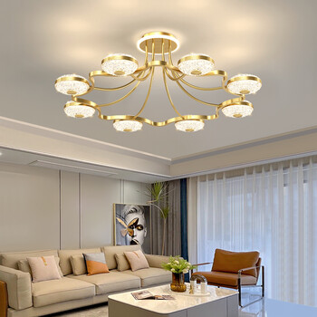 十字星光吊灯客厅灯led吊顶灯2022年新款灯具现代简约大气轻奢全屋