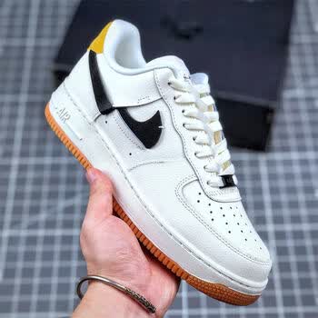 af1空军一号低帮 鸳鸯断勾全掌solo气垫运动鞋男鞋女鞋缓震耐磨鞋 白