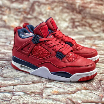 乔丹莆田纯原aj乔4世界杯限定黑红大红中帮实战篮球鞋运动男女运动鞋