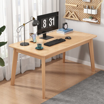 卡庭森电脑桌台式家用书房卧室办公学习桌北欧简约学生书桌实木腿写字