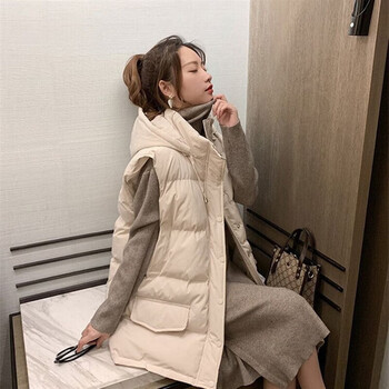 墨庭初中女生羽绒服马甲女学生秋冬款冬季少女高中生韩版坎肩背心外穿